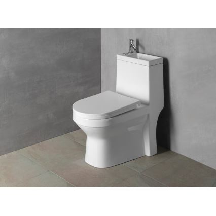 Aqualine - WC-combinatie met wastafel HYGIE keramiek/wit