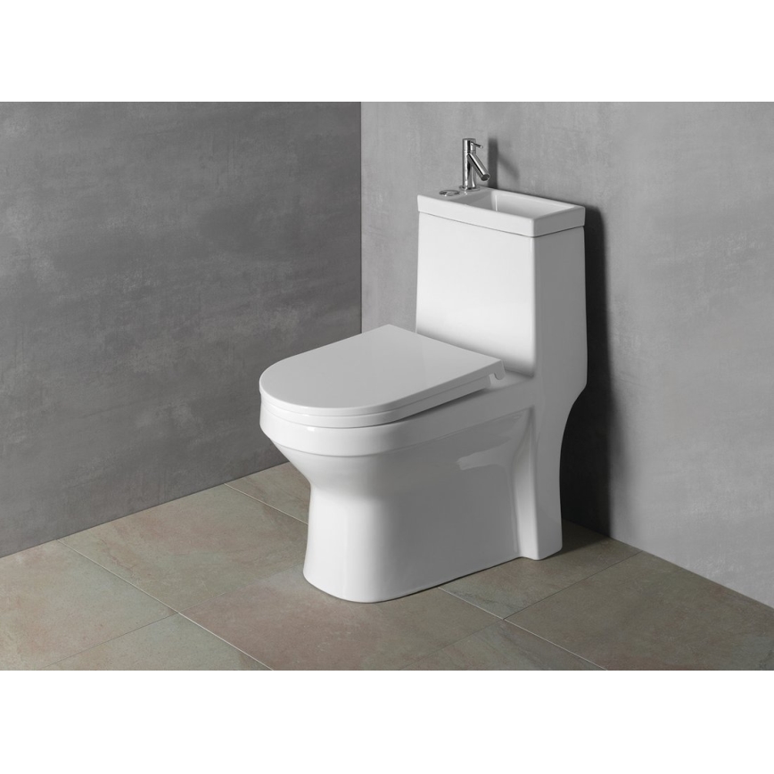 Aqualine - WC-combinatie met wastafel HYGIE keramiek/wit