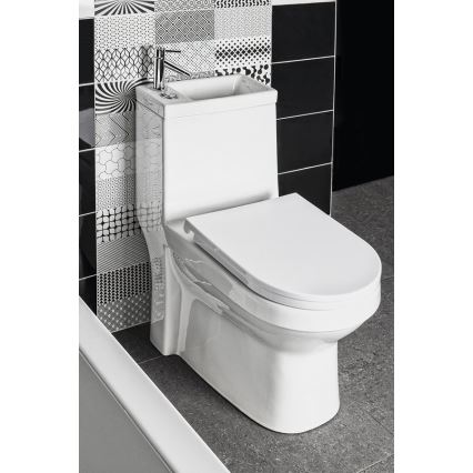 Aqualine - WC combiné avec lave-mains HYGIE céramique/blanc