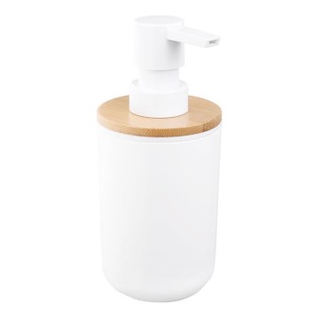 Aqualine - Zeepdispenser SNOW 350 mm wit/bamboe