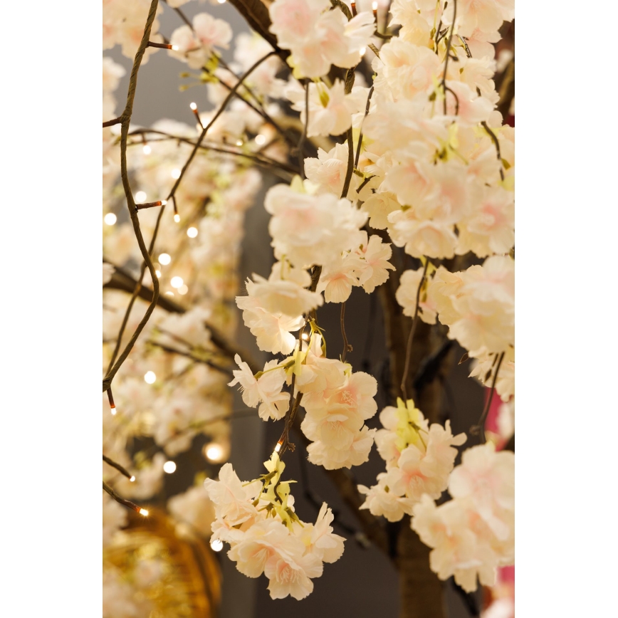Arbre artificiel décoratif de Noël ARBRE DE CERISIER 288xLED/230V 2,5 m cerise