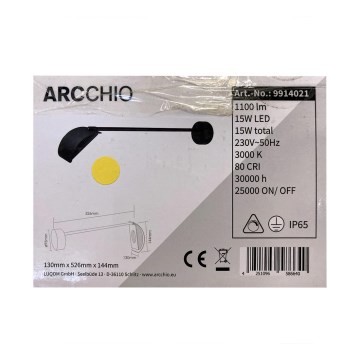 Arcchio - Applique murale extérieure GRAYSON LED/15W/230V IP65