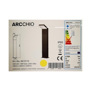 Arcchio - Lampe d'extérieur YOLENA LED/16W/230V IP65
