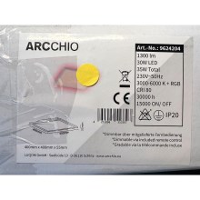 Arcchio - LED RGBW Dimbare plafondlamp BRENDA LED/30W/230V + afstandsbediening