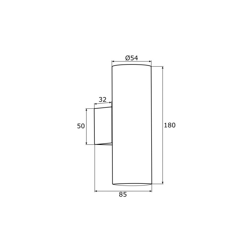 Argon 0909 - Applique murale MITOS 2xGU10/5W/230V noir