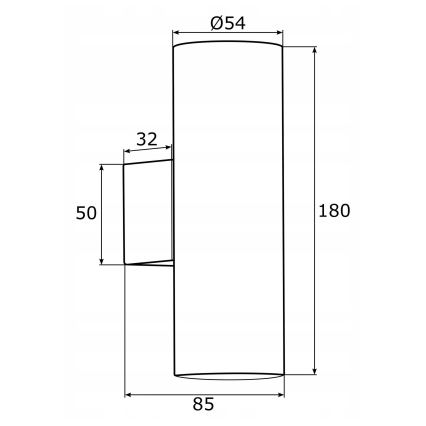 Argon 0910 - Applique murale MITOS 2xGU10/5W/230V blanc