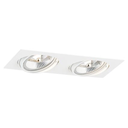 Argon 1046 - Luminaire encastrable OLIMP 2xGU10-AR111/12W/230V blanc