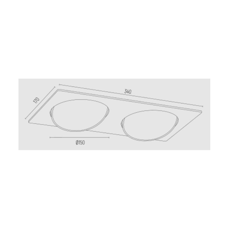 Argon 1046 - Luminaire encastrable OLIMP 2xGU10-AR111/12W/230V blanc