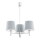 Argon 1383 - Hanglamp aan een paal BOLZANO 3xE27/15W/230V blauw/glanzend chroom