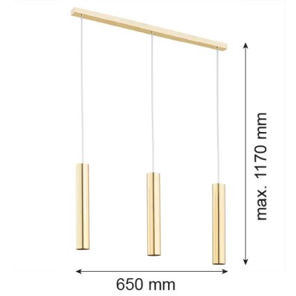 Argon 1443 - Hanglamp aan een koord GOMERA 3xGU10/5W/230V messing