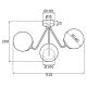 Argon 1477 - Hanglamp voor Oppervlak Montage TOMAR 3xE27/15W/230V glanzend chroom