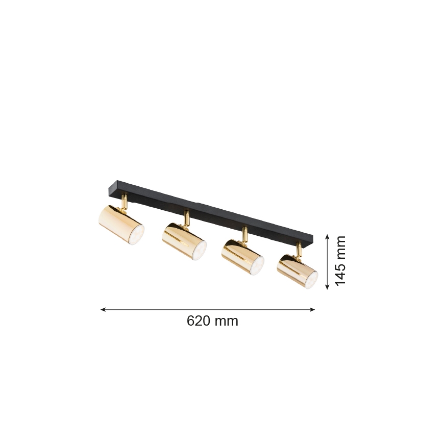 Argon 1688 - Spot LAGOS 4xGU10/5W/230V laiton/noir