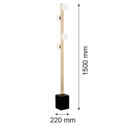 Argon 1738 - Lampadaire FREEMONT 4xG9/5W/230V