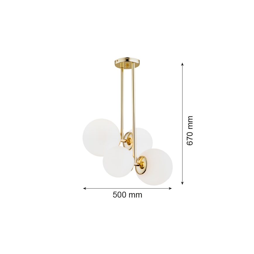Argon 1743 - Lustre sur barre MORITZ 4xE27/15W/230V