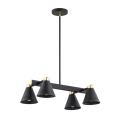 Argon 1774 - Hanglamp aan een paal AVALONE 4xE27/15W/230V zwart/goud