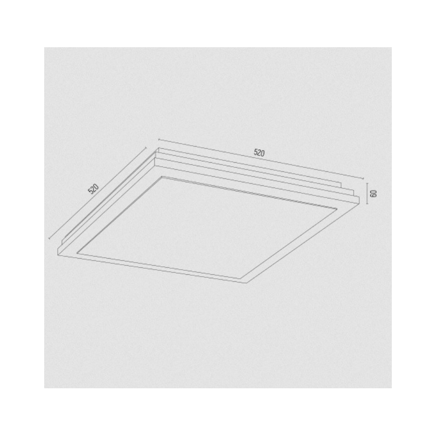 Argon 1804 - Plafonnier CASERTA 4xE27/15W/230V 52x52 cm