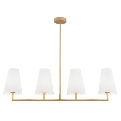 Argon 1828 - Hanglamp met vaste pendel SAFIANO 4xE27/15W/230V goud