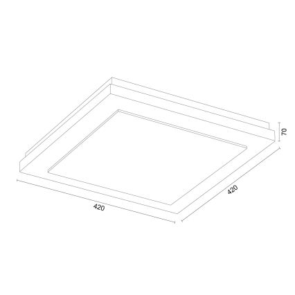 Argon 1867 - Plafonnier TABOR 4xE27/15W/230V 42x42 cm terre cuite