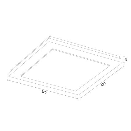 Argon 1870 - Plafondlamp TABOR 4xE27/15W/230V 52x52 cm wit