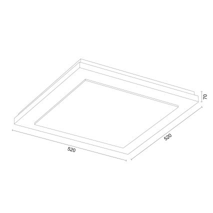 Argon 1873 - Plafondlamp TABOR 4xE27/15W/230V 52x52 cm grijs