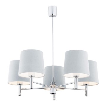 Argon 2076 - Hanglamp aan stang BOLZANO 5xE27/15W/230V blauw