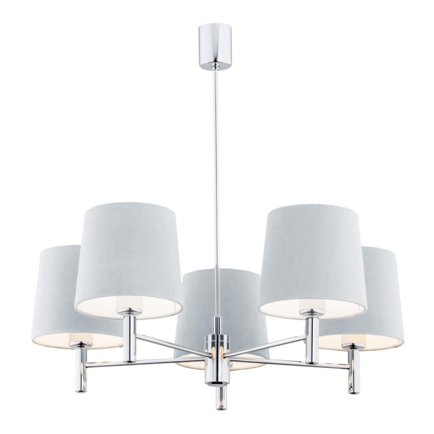 Argon 2076 - Hanglamp met vaste pendel BOLZANO 5xE27/15W/230V blauw