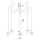Argon 2077 - Hanglamp aan een koord CORSO 5xE27/15W/230V wit
