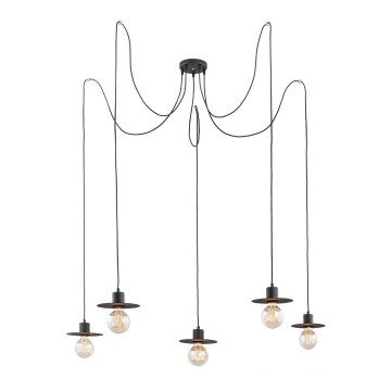 Argon 2078 - Hanglamp aan een koord CORSO 5xE27/15W/230V spin zwart