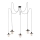 Argon 2078 - Hanglamp aan een koord CORSO 5xE27/15W/230V spin zwart