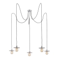 Argon 2079 - Suspension filaire CORSO 5xE27/15W/230V araignée chrome brillant