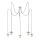 Argon 2079 - Suspension filaire CORSO 5xE27/15W/230V araignée chrome brillant