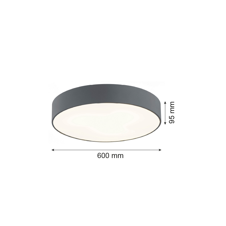 Argon 2083 - Plafonnier DARLING 5xE27/15W/230V d. 60 cm gris