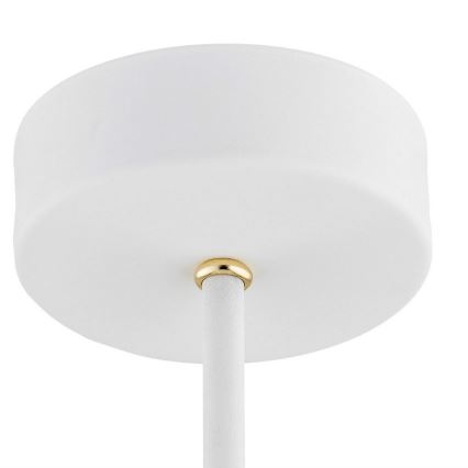 Argon 2117 - Hanglamp aan een paal CHARLOTTE 5xE27/15W/230V wit/goud