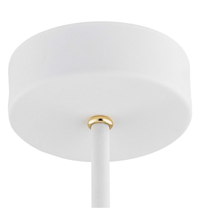 Argon 2117 - Hanglamp aan een paal CHARLOTTE 5xE27/15W/230V wit/goud