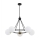 Argon 2119 - Hanglamp aan een paal AMALFI 5xE27/15W/230V zwart/wit