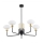 Argon 2128 - Hanglamp aan stang RAVELLO 5xE14/15W/230V zwart/goud
