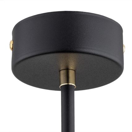 Argon 2128 - Hanglamp aan stang RAVELLO 5xE14/15W/230V zwart/goud