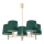 Argon 2145 - Hanglamp aan staaf PONTE 5xE27/15W/230V groen/messing