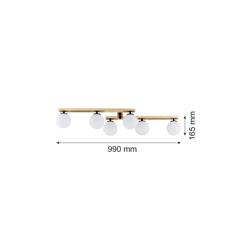 Argon 2544 - Hanglamp voor Oppervlak Montage FREEMONT 6xE14/7W/230V