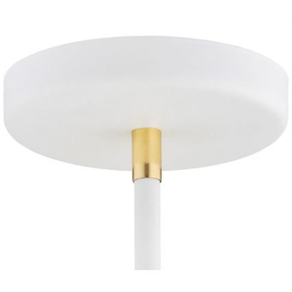 Argon 2551 - Hanglamp aan een paal AVALONE 6xE27/15W/230V wit/goud