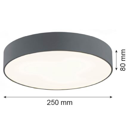 Argon 3080 - Plafondlamp DARLING 2xE27/15W/230V Ø 25 cm grijs