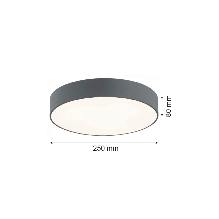 Argon 3080 - Plafondlamp DARLING 2xE27/15W/230V Ø 25 cm grijs