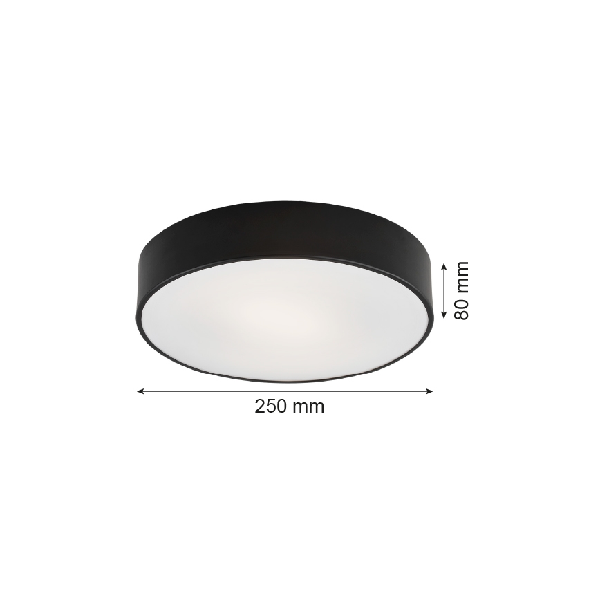 Argon 3081 - Plafondverlichting DARLING 2xE27/15W/230V d. 25 cm zwart