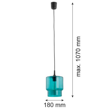 Argon 3271 - Hanglamp aan een koord NEWA 1xE27/15W/230V turquoise