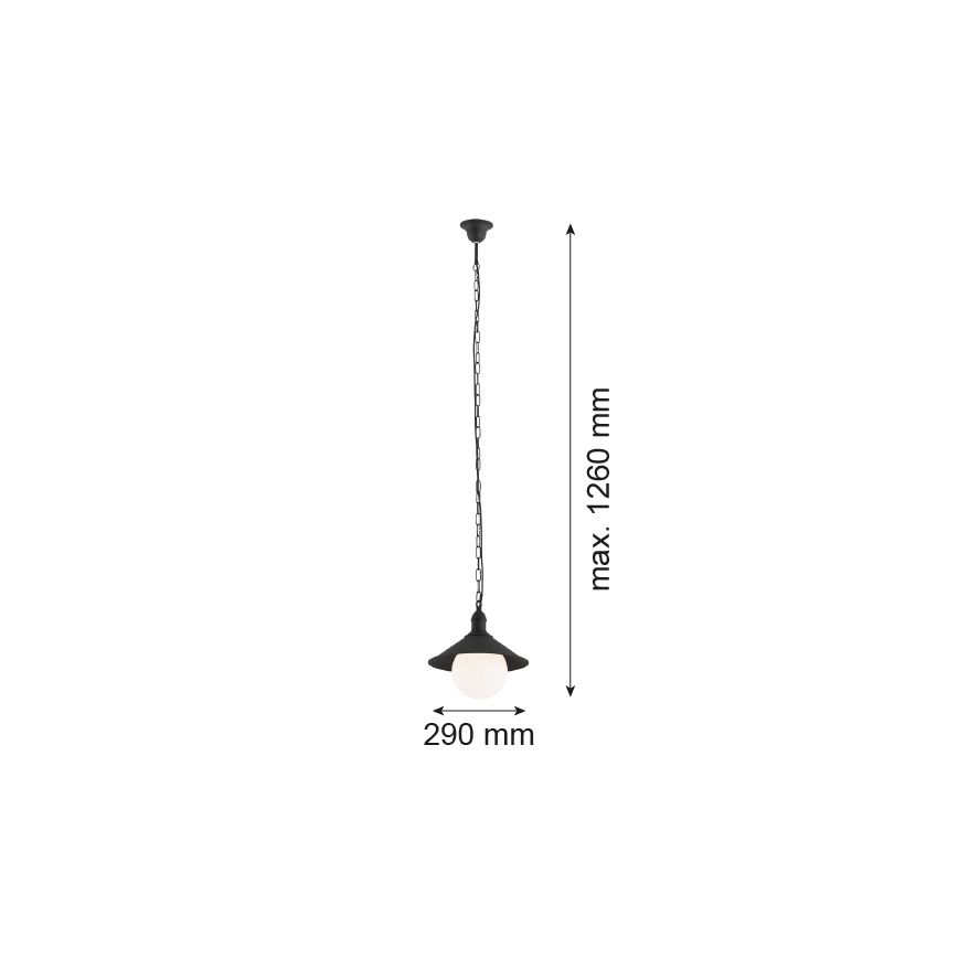 Argon 3285 - Buiten kroonluchter ERBA BIS 1xE27/60W/230V