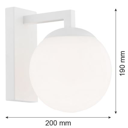 Argon 3733 - Wandlamp ASPEN 1xE27/15W/230V wit
