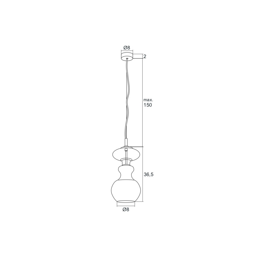 Argon 3800 - Suspension LED avec fil MODENA LED/8W/230V