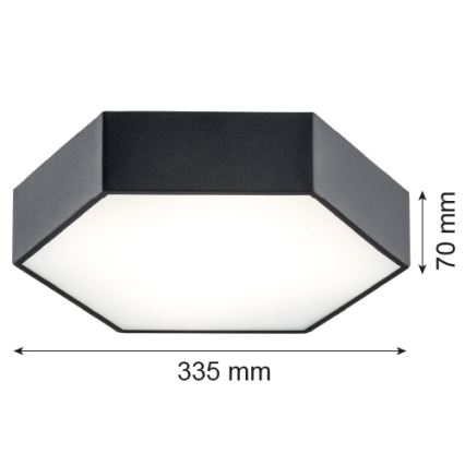 Argon 3823 - plafonnier LED ARIZONA LED/22,5W/230V noir