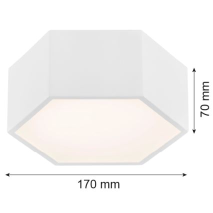 Argon 3828 - LED plafondlamp ARIZONA LED/9W/230V wit
