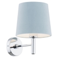 Argon 3910 - Wand Lamp BOLZANO 1xE27/15W/230V blauw/glanzend chroom